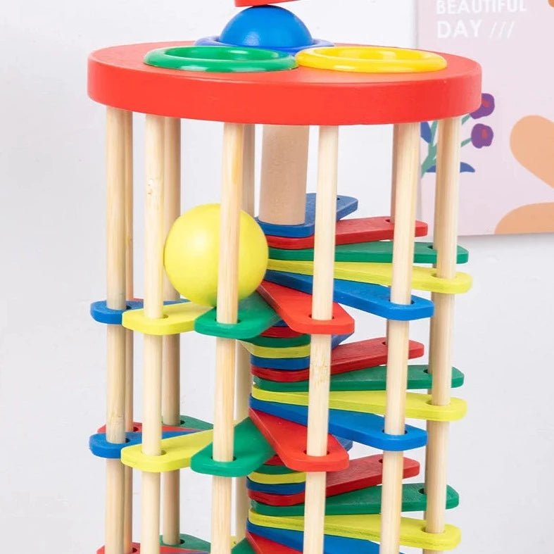 Wooden Ball Drop Ladder Game - Oliver & Company Montessori Toys