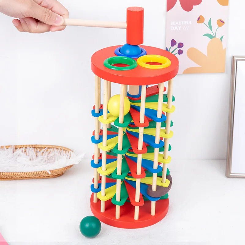 Wooden Ball Drop Ladder Game - Oliver & Company Montessori Toys