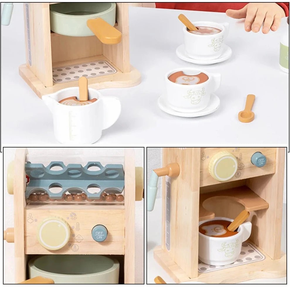 Wooden Hot Chocolate Machine Playset - Oliver & Company Montessori Toys