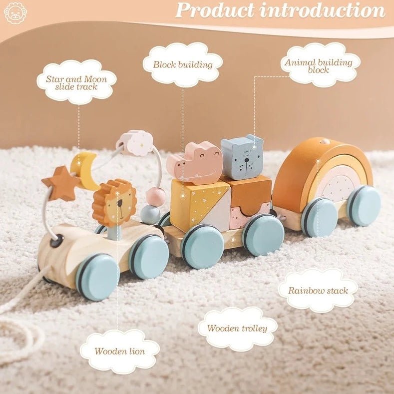 Wooden Montessori Block Toy Cars - Oliver & Company Montessori Toys