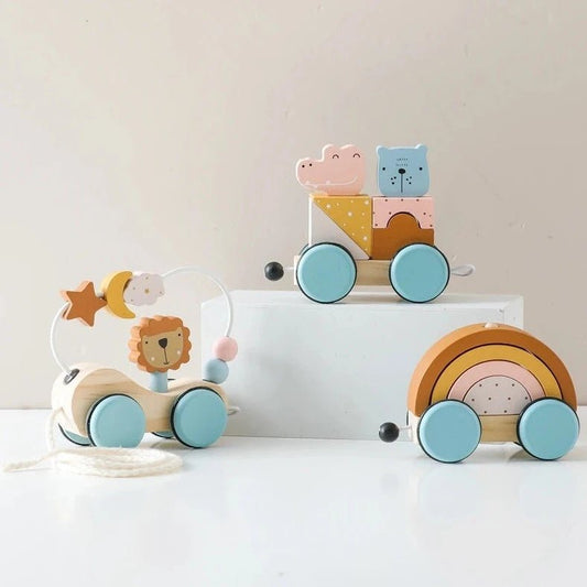 Wooden Montessori Block Toy Cars - Oliver & Company Montessori Toys