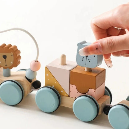 Wooden Montessori Block Toy Cars - Oliver & Company Montessori Toys