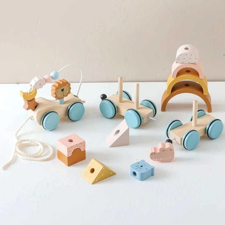 Wooden Montessori Block Toy Cars - Oliver & Company Montessori Toys