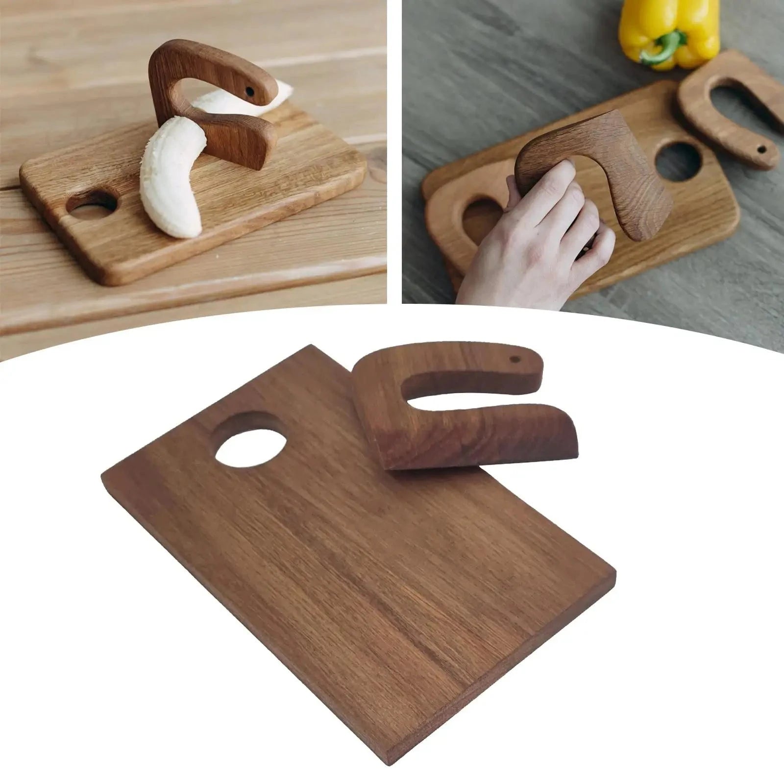 Wooden Montessori Cutting Board Set - Oliver & Company Montessori Toys