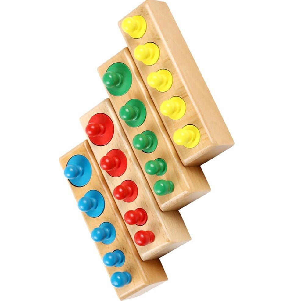 Wooden Montessori Cylinder Socket Set - Oliver & Company Montessori Toys