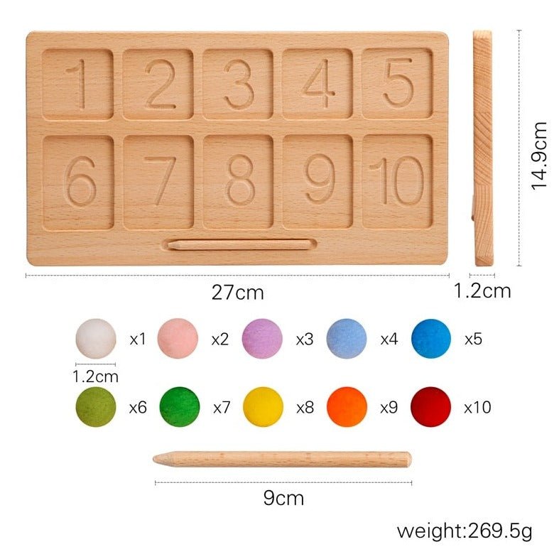 Wooden Montessori Educational Math Boards - Oliver & Company Montessori Toys