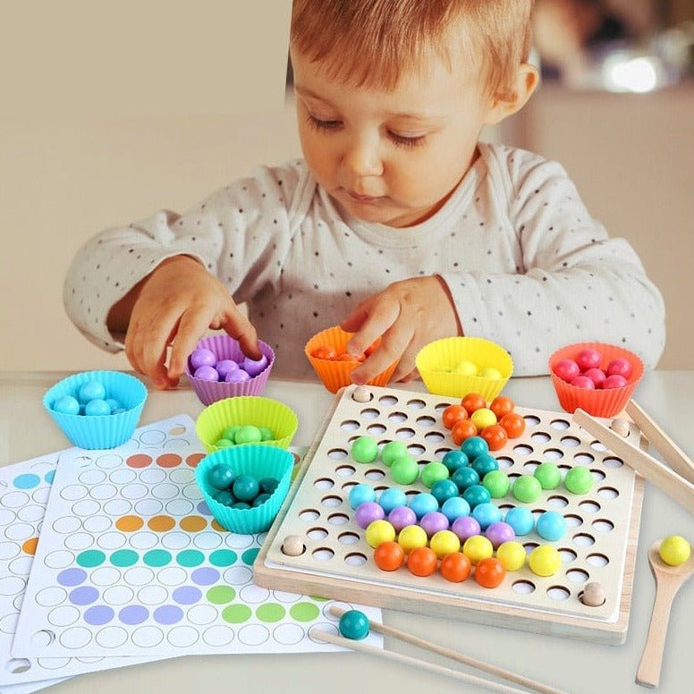 Wooden Montessori Rainbow Color Sorting & Matching Games -2-Sets - Oliver & Company Montessori Toys