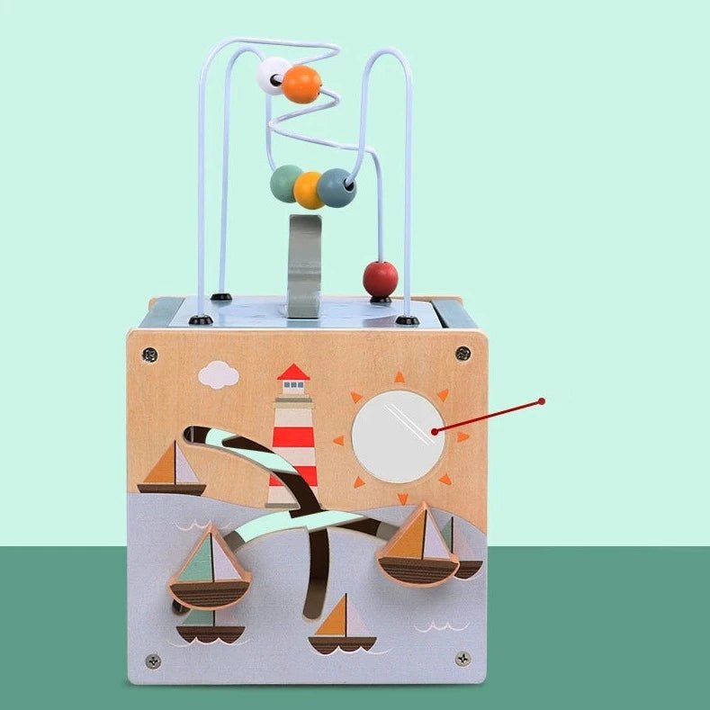 Wooden Ocean Activity Cube - Oliver & Company Montessori Toys