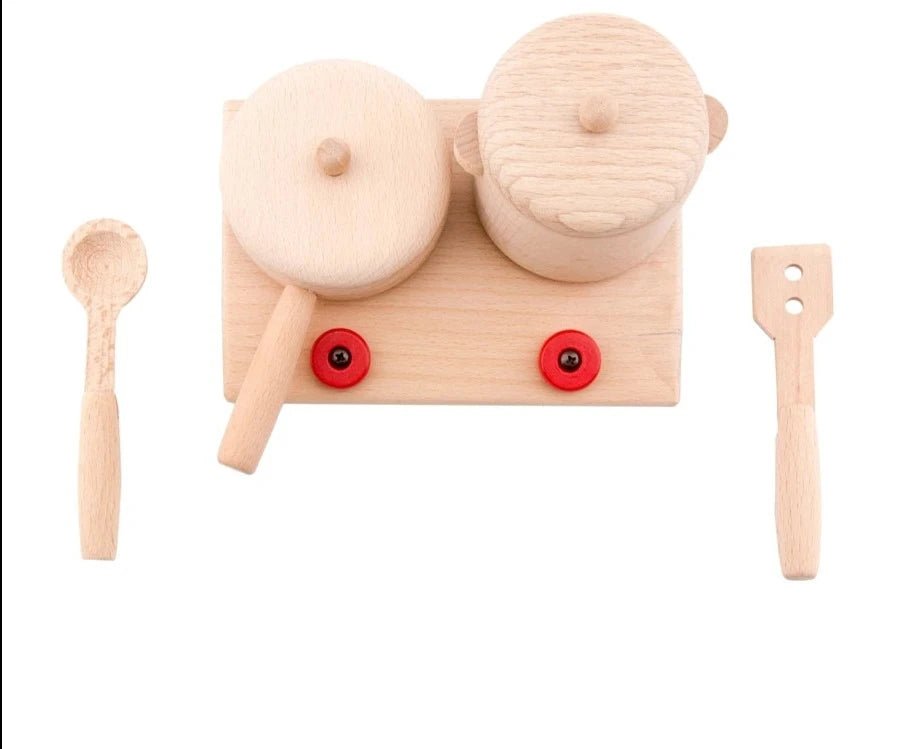 Wooden Pretend Play Kitchen Tools - Oliver & Company Montessori Toys