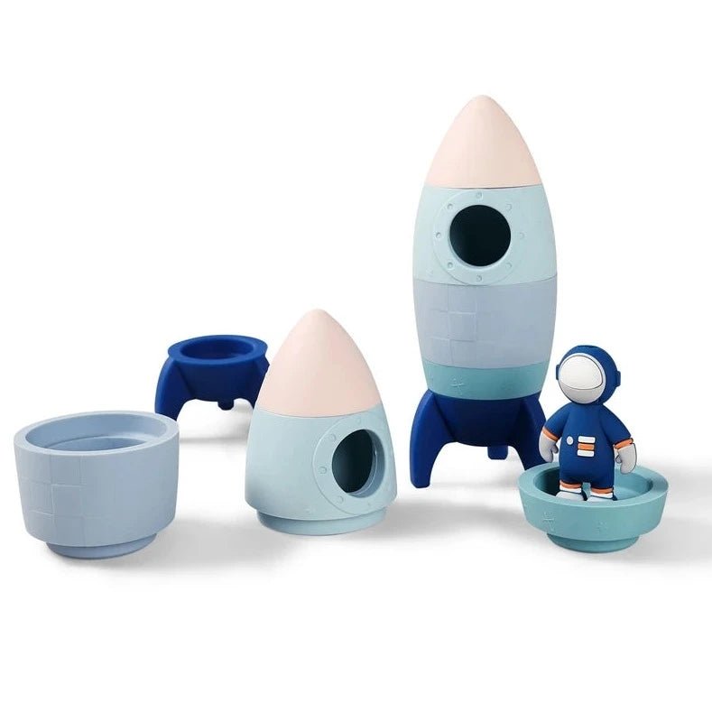 Wooden Rocket 5-in-1 Montessori Toy Set - Oliver & Company Montessori Toys