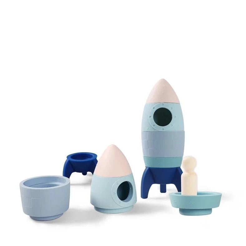 Wooden Rocket 5-in-1 Montessori Toy Set - Oliver & Company Montessori Toys