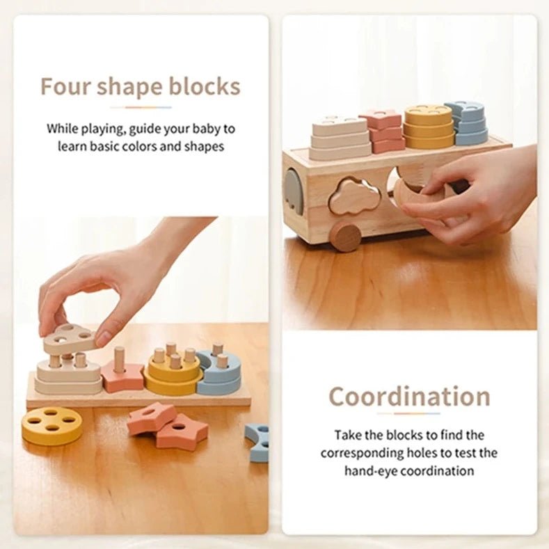 Wooden Shape Matching Learning Toys - Oliver & Company Montessori Toys