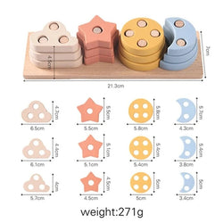 Wooden Shape Matching Learning Toys - Oliver & Company Montessori Toys