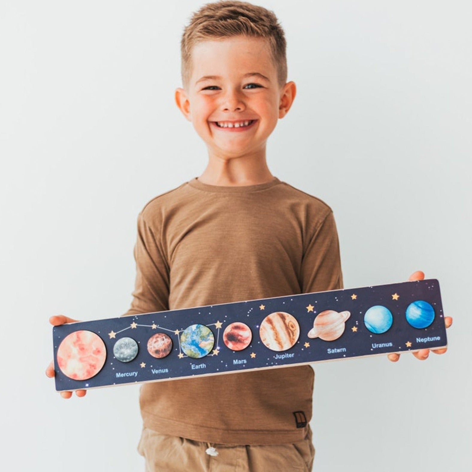 Wooden Solar System Puzzle - Oliver & Company Montessori Toys