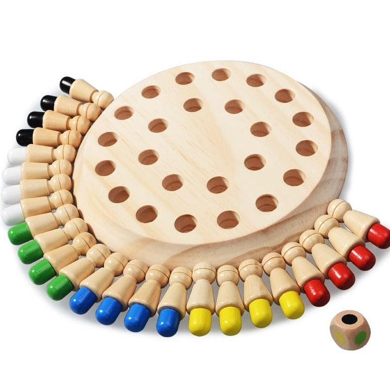Montessori Wooden Memory Match Chess Game