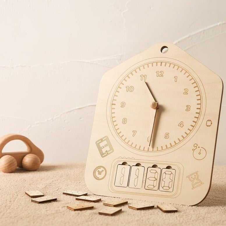Montessori Wooden Wall Clock Toy - Oliver & Company Toys