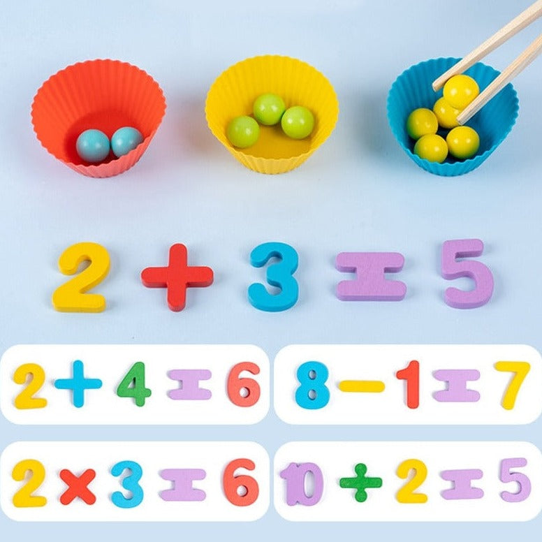 Wooden Montessori Rainbow Color Sorting & Matching Games -2-Sets