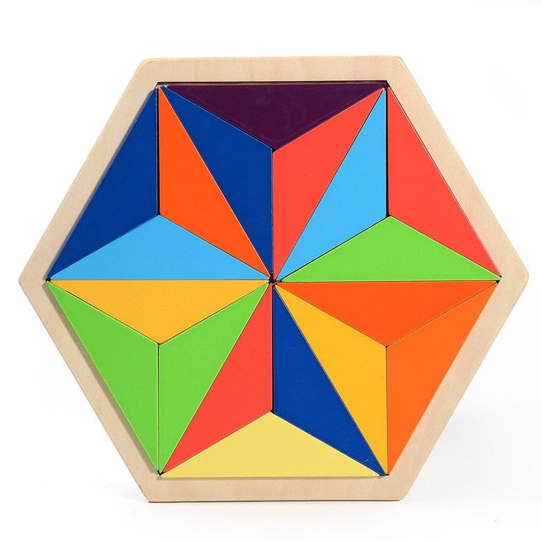 Wooden Creative Colorful Block Puzzles